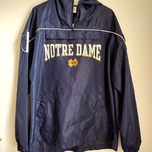 Men's Adidas Notre Dame pullover windbreaker size medium